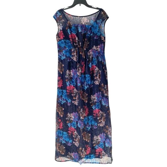 Tiffany Rose Jasmine Natalie Sequin Floral Maxi Long Dress size 4 made England - Picture 5 of 14